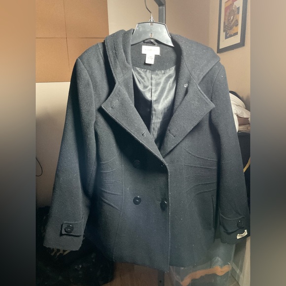 St.Johns Bay Cashmere Wool Peacoat - Picture 1 of 5